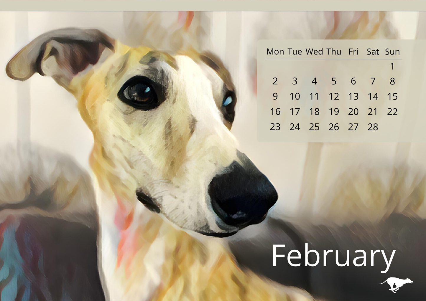 Whippety A5 Desk Calendar 2026