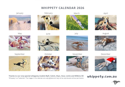 Whippety A4 Wall Calendar 2026