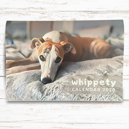 Whippety A4 Wall Calendar 2026