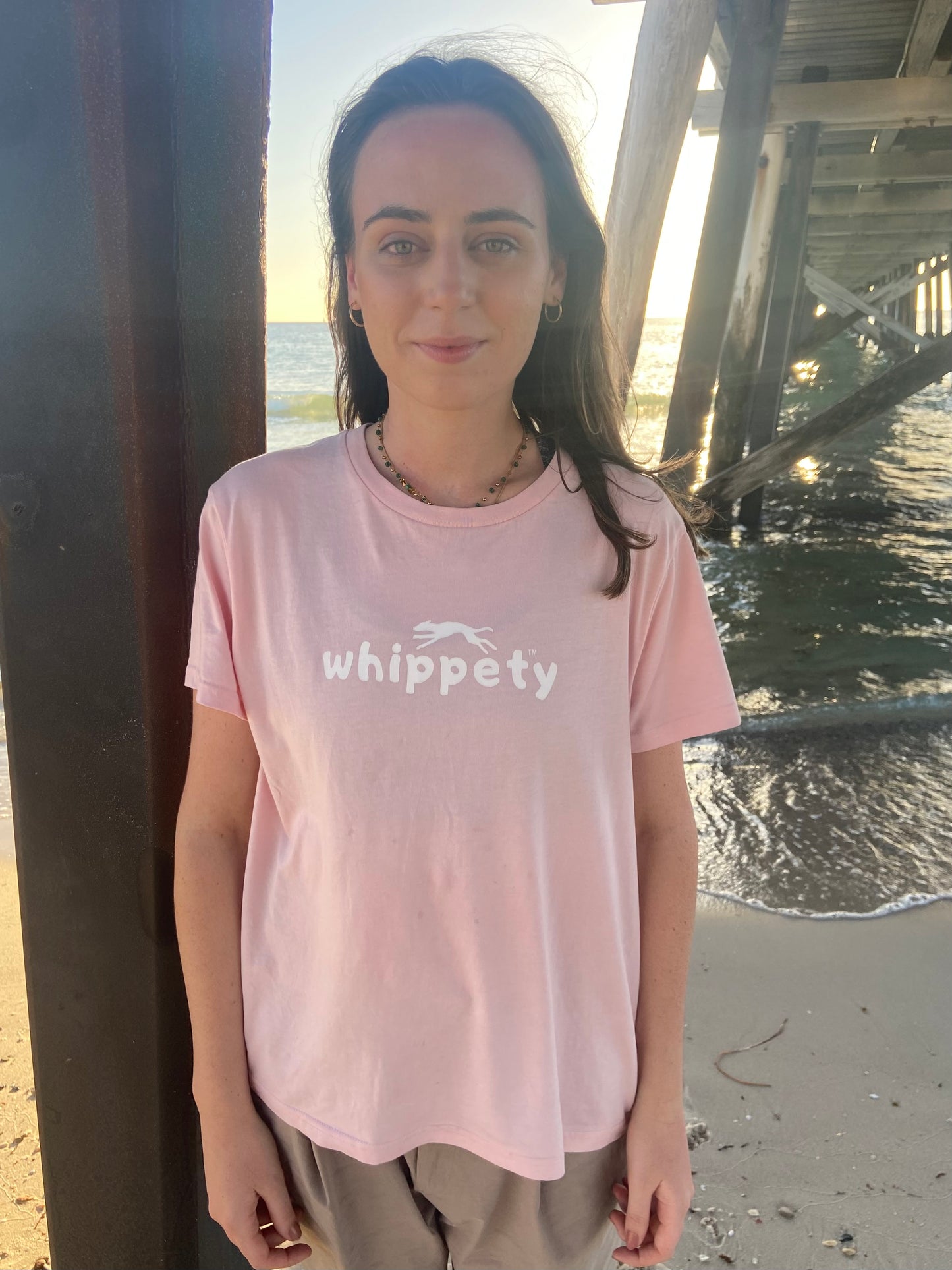 Whippety Women's Tee, Pink or White