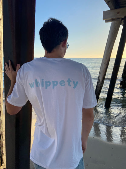 Whippety Surf's Up Unisex Tee, White or Sand