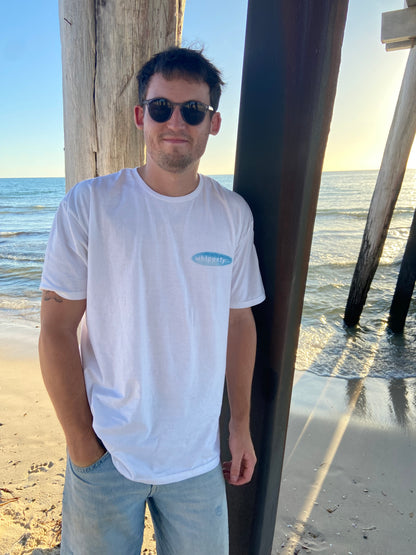 Whippety Surf's Up Unisex Tee, White or Sand
