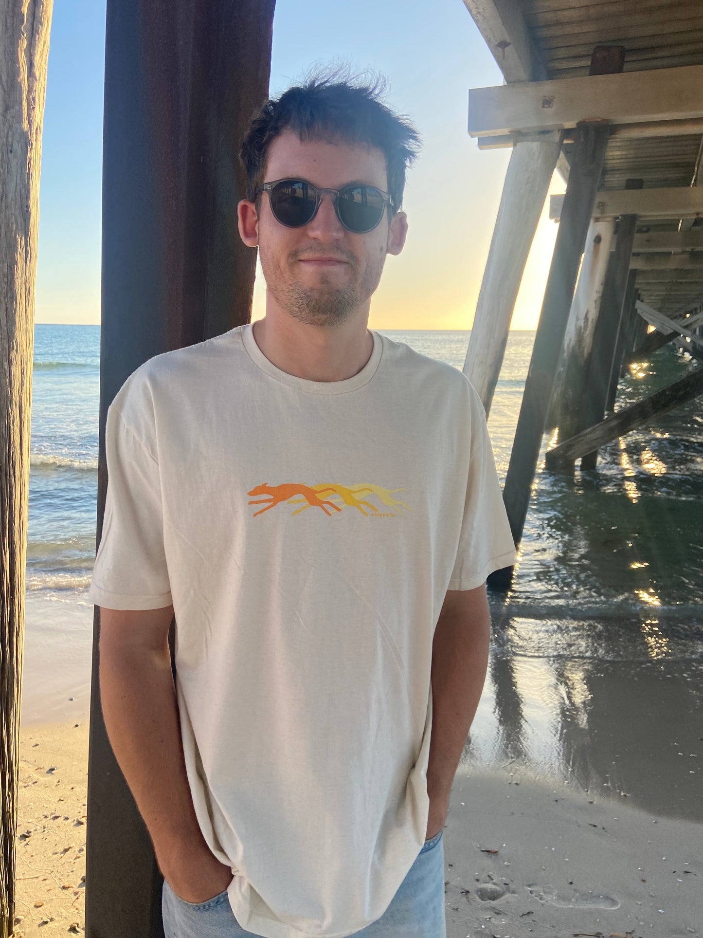 Whippety Zoomies Unisex Tee, Sand or White