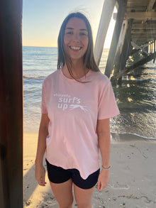 Whippety Surf's Up Women's Tee, Pink or White