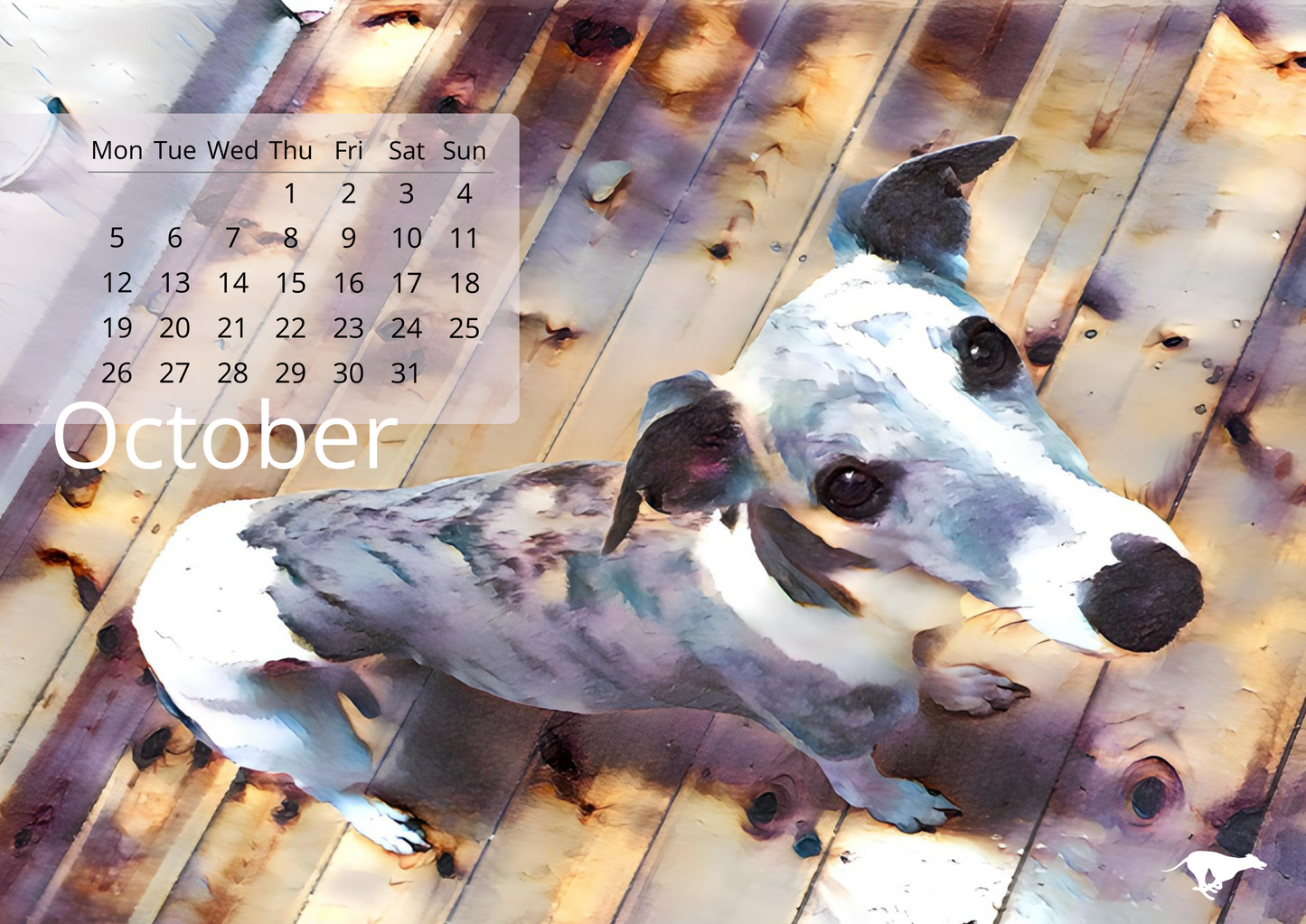 Whippety A5 Desk Calendar 2026