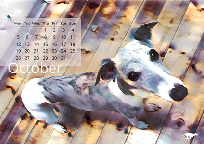 Whippety A5 Desk Calendar 2026