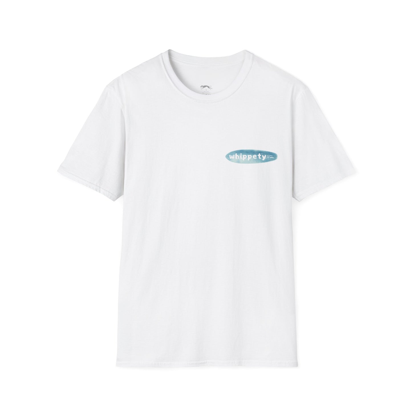 Whippety Surf's Up Unisex Tee, White or Sand