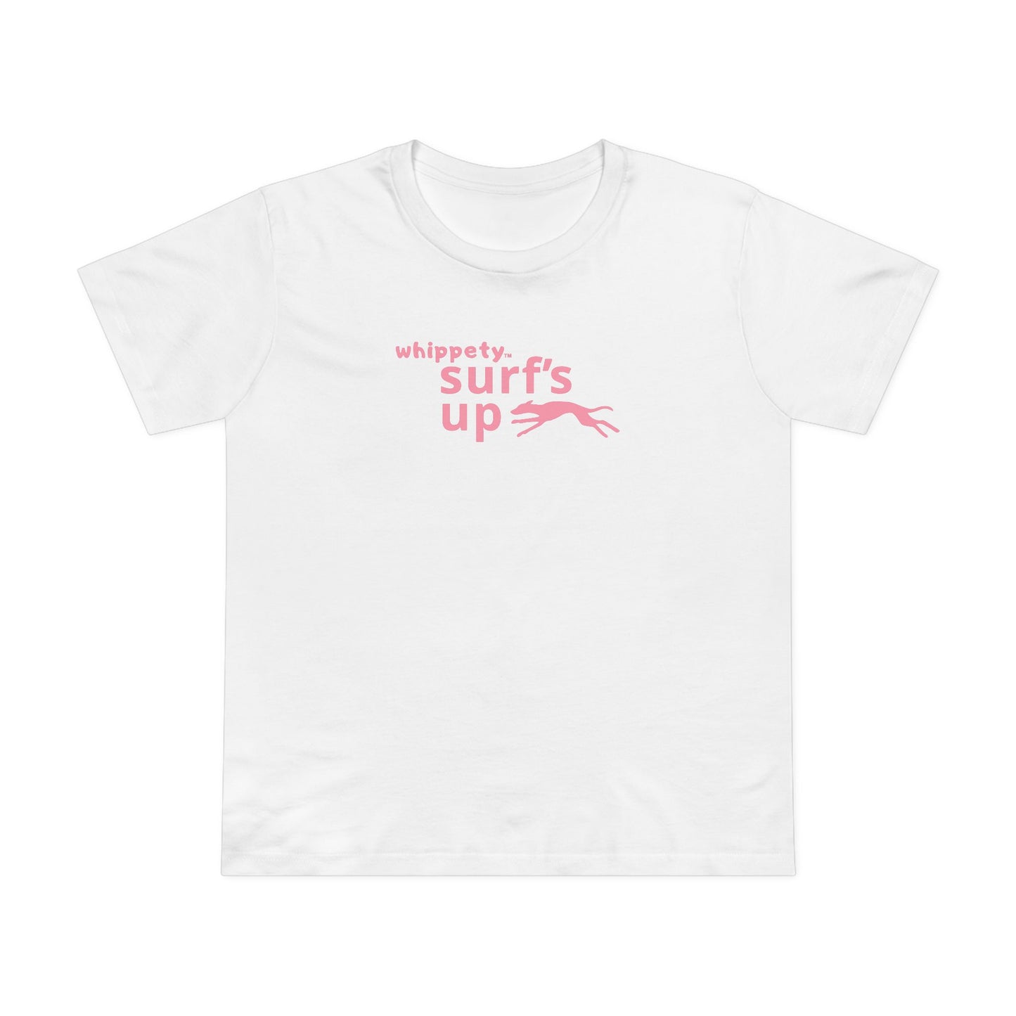 Whippety Surf's Up Women's Tee, Pink or White